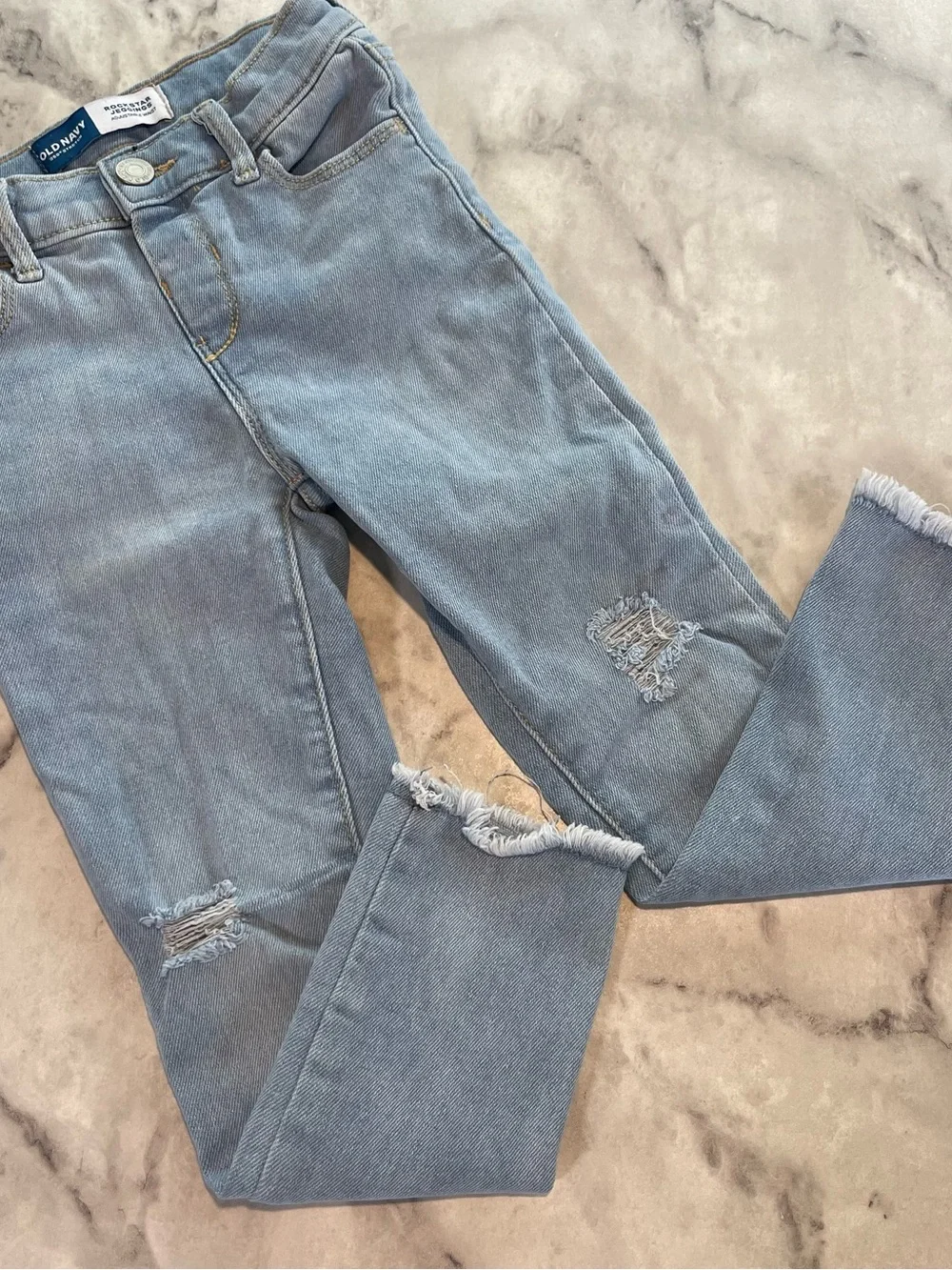 3 pr Girls Jeans size 5, 5T Old Navy Rockstar Jeggings 3 pair adjustable waists